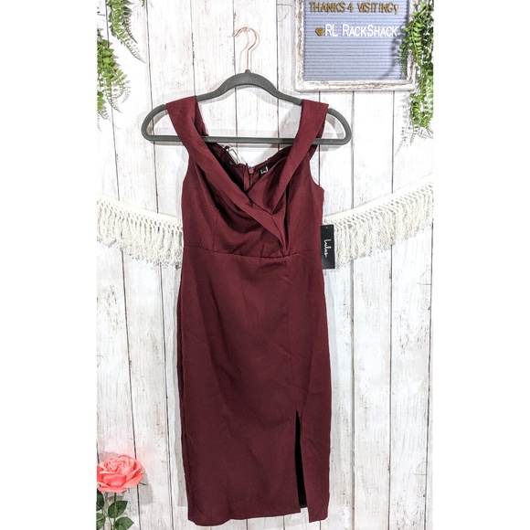 Lulus Dresses & Skirts - LULU'S NEW SENSATION BURGUNDY OFF-THE-SHOULDER DRE